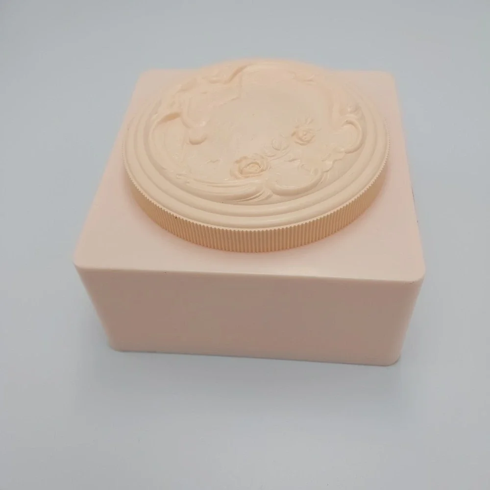Vintage White Shoulders Bath Powder Empty Jar Vanity‎ Collectible Retro